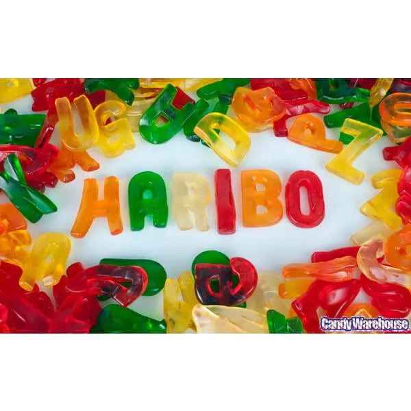Haribo Gummy Alphabet Letters 3.75LB Box Candy Warehouse