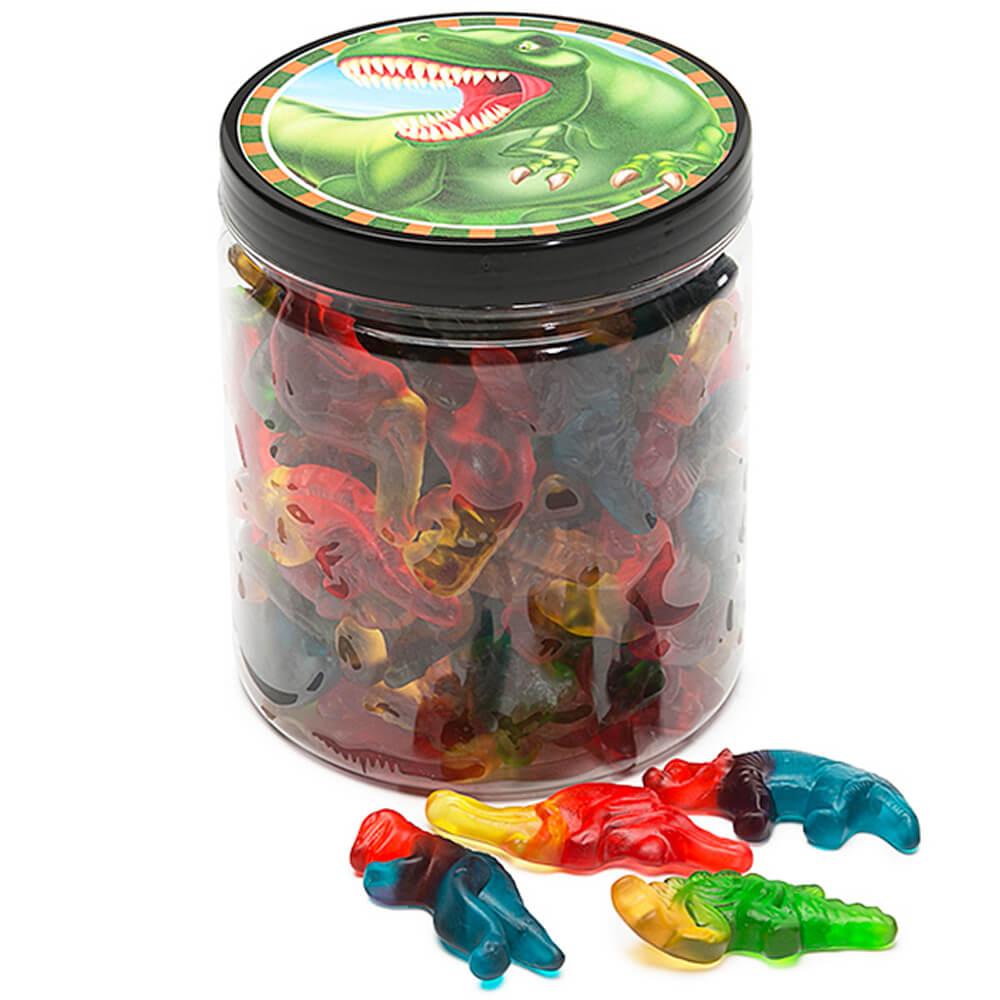 Haribo Gummy Dinosaurs Candy: 100-Piece Jar - Candy Warehouse