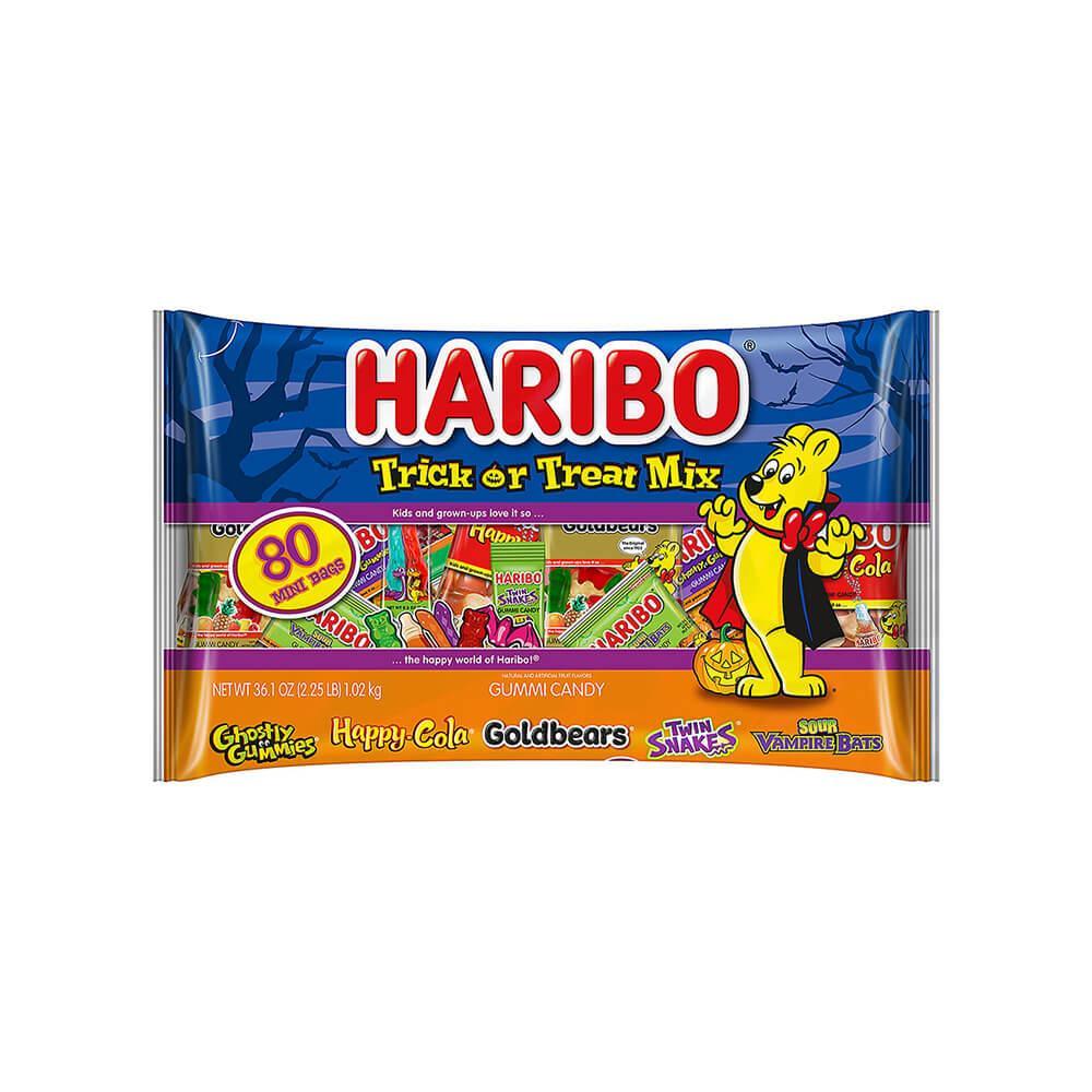 Haribo Gummy Halloween Candy Snack Packs: 80-Piece Bag - Candy Warehouse