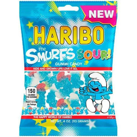 Haribo Gummy Sour Smurfs Candy 3LB Box Candy Warehouse