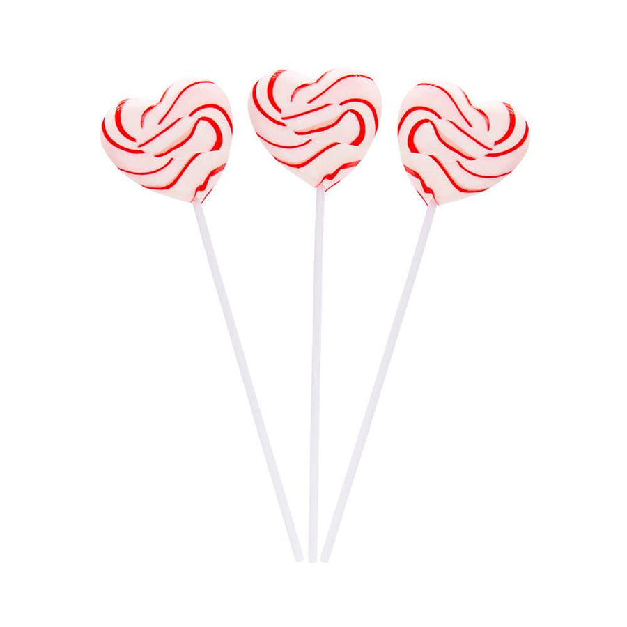 Heart Shaped Valentine Swirl Pops: 12-Piece Box - Candy Warehouse