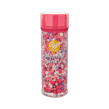 Hearts and Jimmies Mix Sprinkles: 4-Ounce Bottle - Candy Warehouse