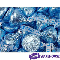 Hershey Kisses It's a Boy Blue Foiled Milk Chocolate Candy: 7-Ounce Bag - Candy Warehouse