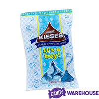 Hershey Kisses It's a Boy Blue Foiled Milk Chocolate Candy: 7-Ounce Bag - Candy Warehouse