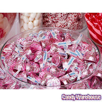 Hershey's Hugs Pink Foiled Raspberry Chocolate Candy: 60-Piece Bag - Candy Warehouse