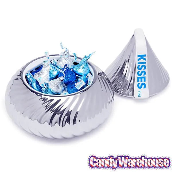 Hershey's Kiss Candy Jar Silver Candy Warehouse