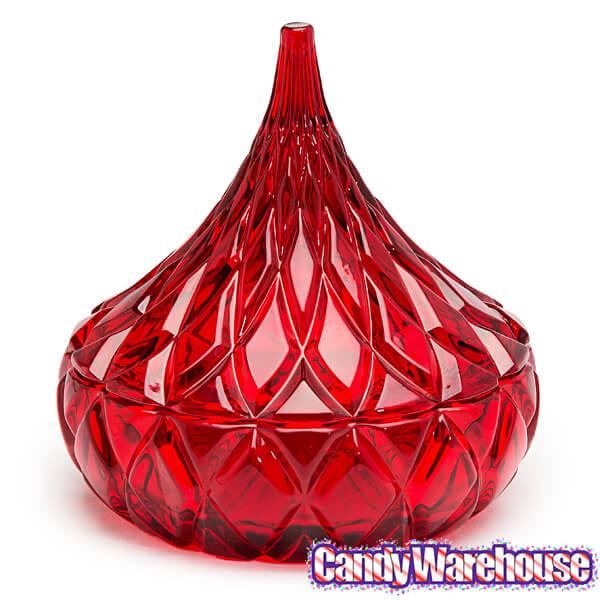 Hershey's Kiss Red Crystal Candy Dish - Candy Warehouse