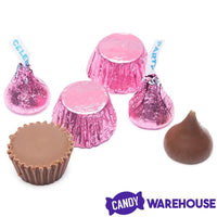 Hershey's Kisses and Reese's Peanut Butter Cups Miniatures Bulk Candy - Pink: 31-Ounce Bag - Candy Warehouse