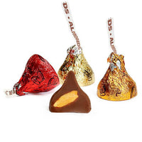 Hershey's Kisses Autumn Foiled Milk Chocolate with Almonds Candy: 60-Piece Bag - Candy Warehouse