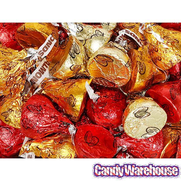 Hershey's Kisses Autumn Foiled Milk Chocolate with Almonds Candy: 60-Piece Bag - Candy Warehouse
