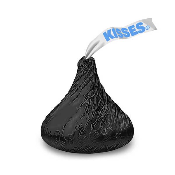 Hershey's Kisses Black Foiled Milk Chocolate Candy: 400-Piece Bag - Candy Warehouse
