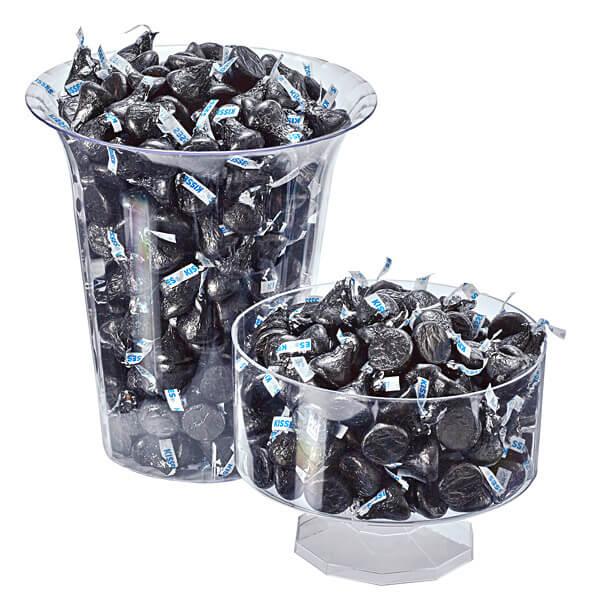 Hershey's Kisses Black Foiled Milk Chocolate Candy: 400-Piece Bag - Candy Warehouse