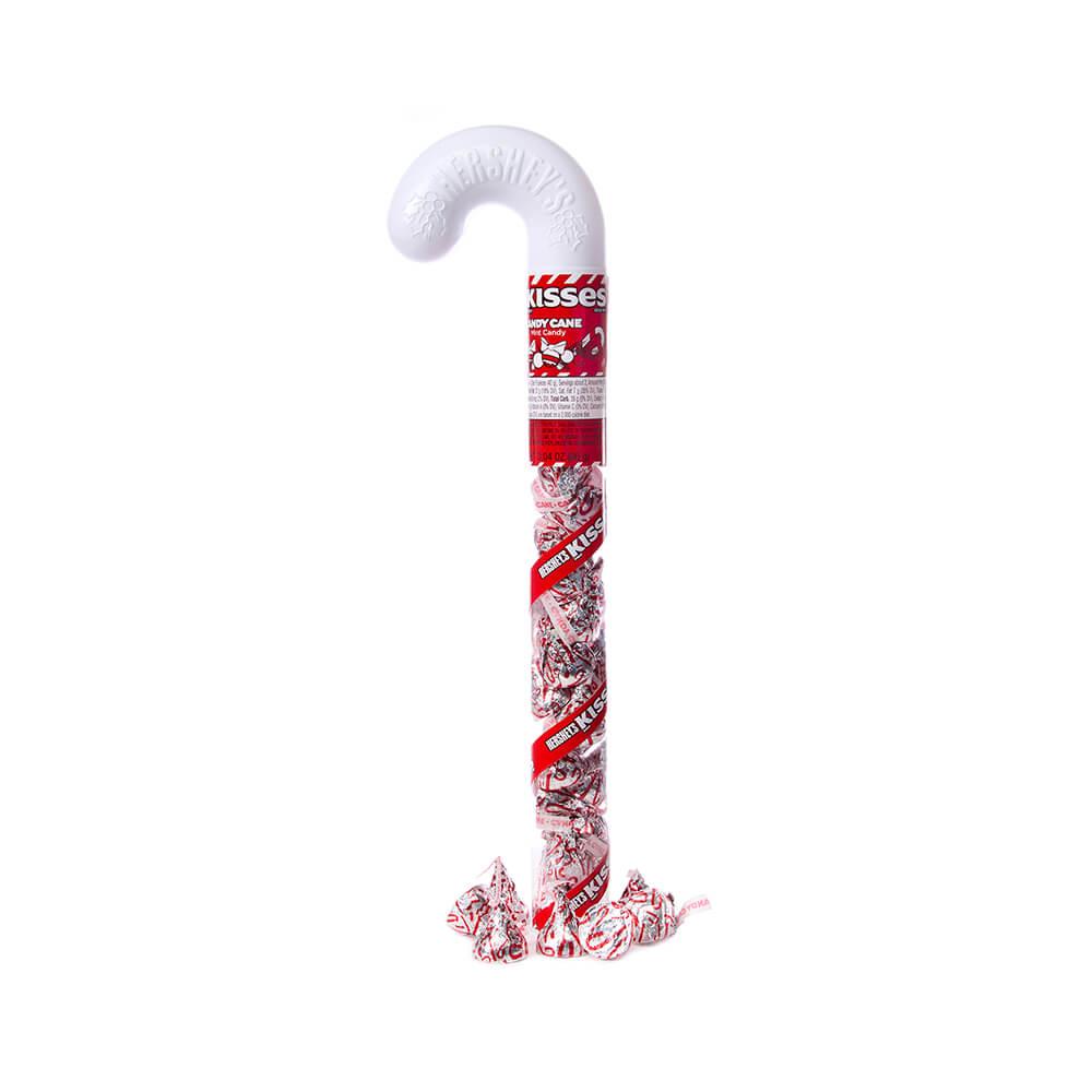 Hershey's Kisses Candy Cane Chocolates Filled Tubular Candy Cane - Candy Warehouse