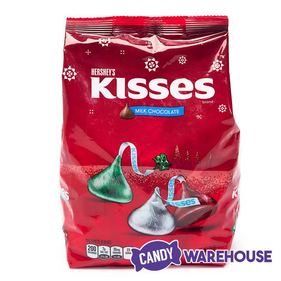 Hershey's Kisses Christmas Foiled Milk Chocolate Candy: 210-Piece Bag - Candy Warehouse