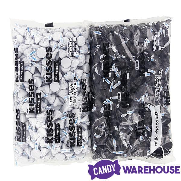 Hershey's Kisses Color Combo - Black and White: 800-Piece Box - Candy Warehouse