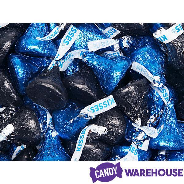 Hershey's Kisses Color Combo - Dark Blue and Black: 800-Piece Box - Candy Warehouse