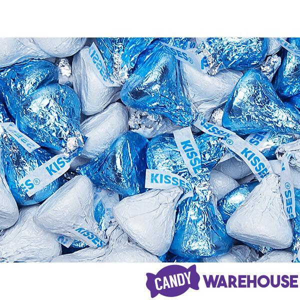 Hershey's Kisses Color Combo - Light Blue and White: 800-Piece Box - Candy Warehouse