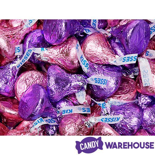 Hershey's Kisses Color Combo - Pink and Purple: 800-Piece Box - Candy Warehouse