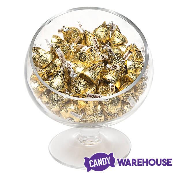 Hershey's Kisses Gold Foiled Milk Chocolate with Almonds Candy: 16-Ounce Bag - Candy Warehouse