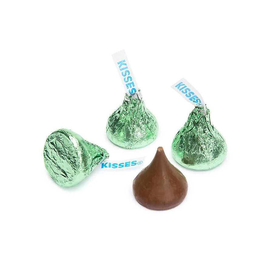Hershey's Kisses Kiwi Green Foiled Milk Chocolate Candy: 400-Piece Bag - Candy Warehouse