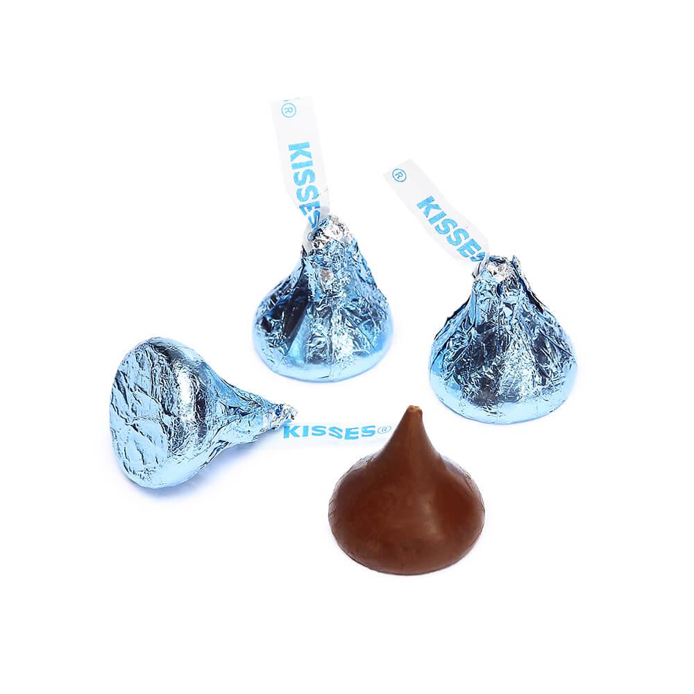 Hershey's Kisses Light Blue Foiled Milk Chocolate Candy: 400-Piece Bag - Candy Warehouse