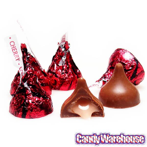 Hershey's Kisses Milk Chocolates with Cherry Cordial Creme Filling: 9-Ounce Bag - Candy Warehouse