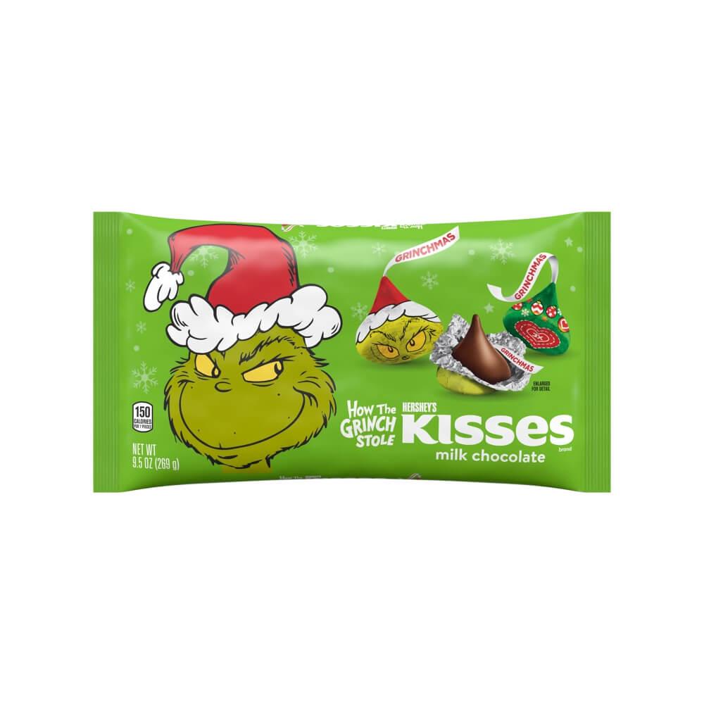 Hershey's Kisses Milk Chocolates with Grinch® Foils: 9.5-Ounce Bag - Candy Warehouse