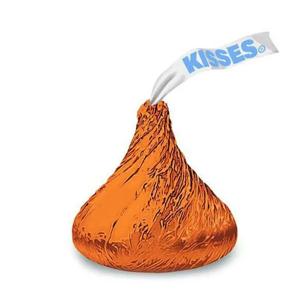 Hershey's Kisses Orange Foiled Milk Chocolate Candy 400Piece Bag Candy Warehouse