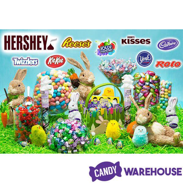 Hershey's Kisses Pastel Foiled Milk Chocolate Candy: 100-Piece Bag - Candy Warehouse