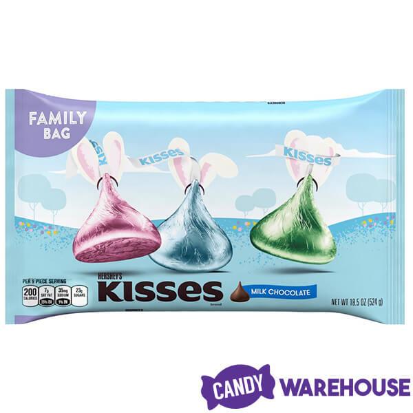 Hershey's Kisses Pastel Foiled Milk Chocolate Candy: 100-Piece Bag - Candy Warehouse