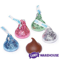 Hershey's Kisses Pastel Foiled Milk Chocolates Filled Bunny Tube - Candy Warehouse