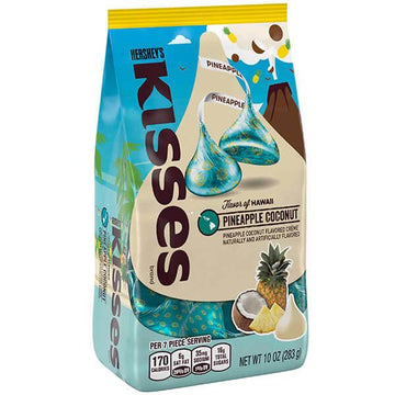 Hershey's Kisses Pineapple Coconut White Chocolate Candy: 10-Ounce Bag - Candy Warehouse