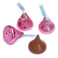 Hershey's Kisses Pink Foiled Milk Chocolate Candy: 400-Piece Bag - Candy Warehouse