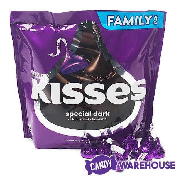 Hershey's Kisses Purple Foiled Dark Chocolate Candy: 1LB Bag - Candy Warehouse