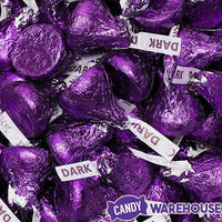 Hershey's Kisses Purple Foiled Dark Chocolate Candy: 1LB Bag - Candy Warehouse