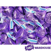Hershey's Kisses Purple Foiled Milk Chocolate Candy: 400-Piece Bag - Candy Warehouse
