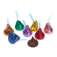 Hershey's Kisses Rainbow Assortment Foiled Milk Chocolate Candy: 400-Piece Bag - Candy Warehouse
