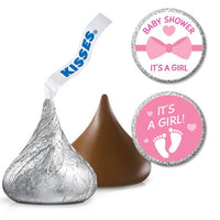Hershey's Kisses Stickers - It's a Girl: 108-Piece Sheet - Candy Warehouse