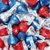 Hershey's Kisses USA Patriotic Foiled Milk Chocolate Candy: 200-Piece Bag - Candy Warehouse