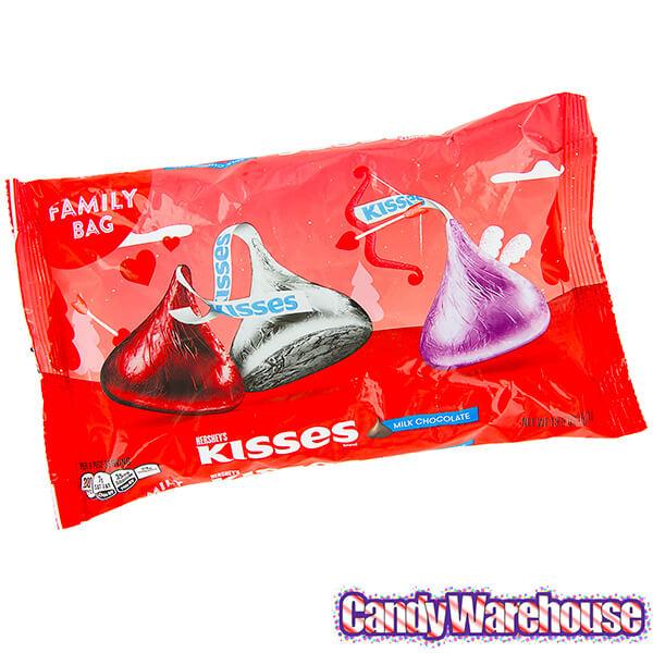 Hershey's Kisses Valentine Foiled Milk Chocolate Candy: 100-Piece Bag - Candy Warehouse