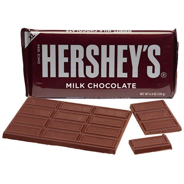 Hershey's Milk Chocolate 4.4-Ounce Jumbo Candy Bars: 12-Piece Box - Candy Warehouse