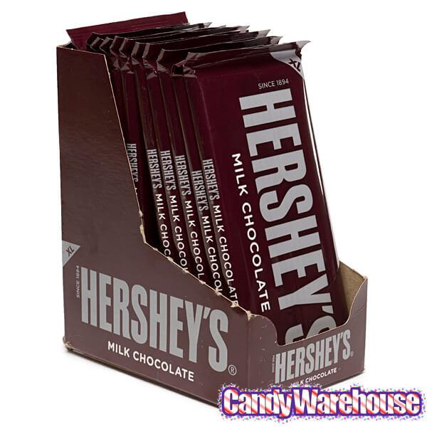 Hershey's Milk Chocolate 4.4-Ounce Jumbo Candy Bars: 12-Piece Box - Candy Warehouse