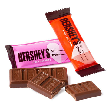 Hershey's Milk Chocolate Valentine Snack Size Bars: 28-Piece Bag - Candy Warehouse