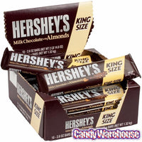 Hershey's Milk Chocolate with Almonds King Size Candy Bars: 18-Piece Box - Candy Warehouse