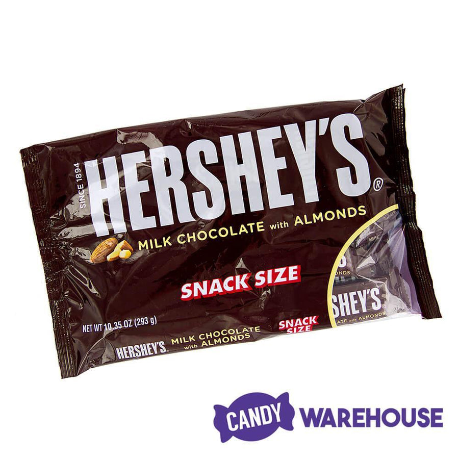 Hershey's Milk Chocolate with Almonds Snack Size Candy Bars: 10-Ounce Bag - Candy Warehouse