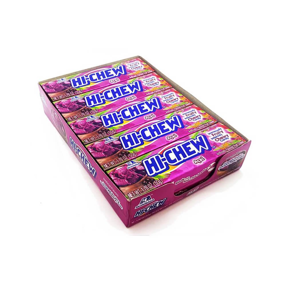 Hi-Chew Fruit Chews 10-Piece Candy Packs - Acai: 15-Piece Box - Candy Warehouse
