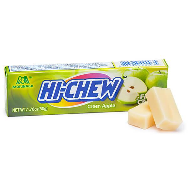 Hi-Chew Fruit Chews 10-Piece Candy Packs - Green Apple: 15-Piece Box - Candy Warehouse
