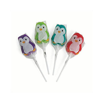 Holiday Brights Penguin Lollipops: 12-Piece Box - Candy Warehouse