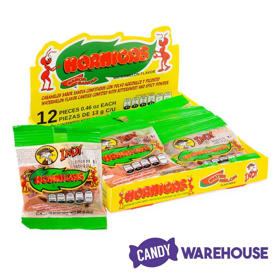 Hormigas Spicy Watermelon Powder Candy: 12-Piece Box - Candy Warehouse