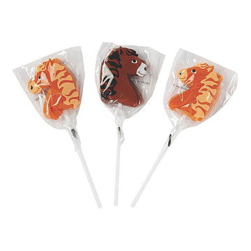 Horse Shaped Lollipops: 12-Piece Box - Candy Warehouse